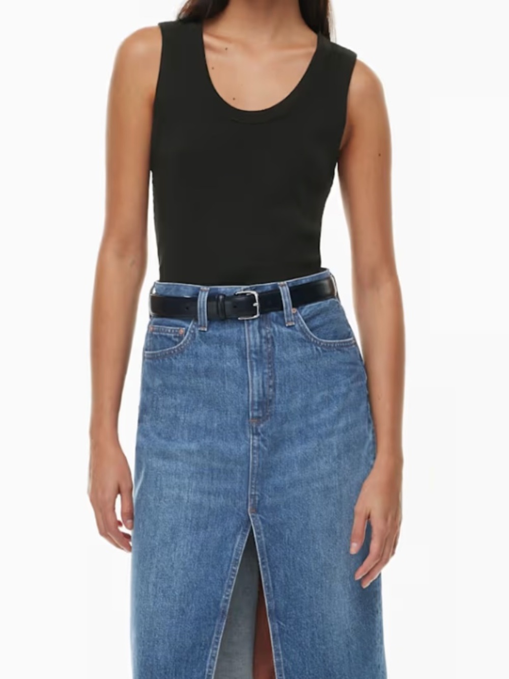 Aritiza Midi Denim Midi Skirt